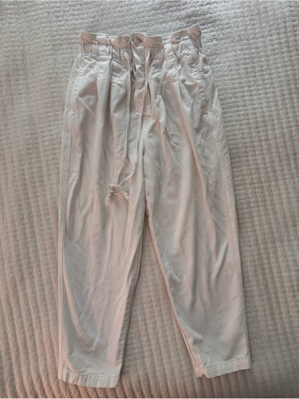 Free people white Margate pleated trouser pants - Size M